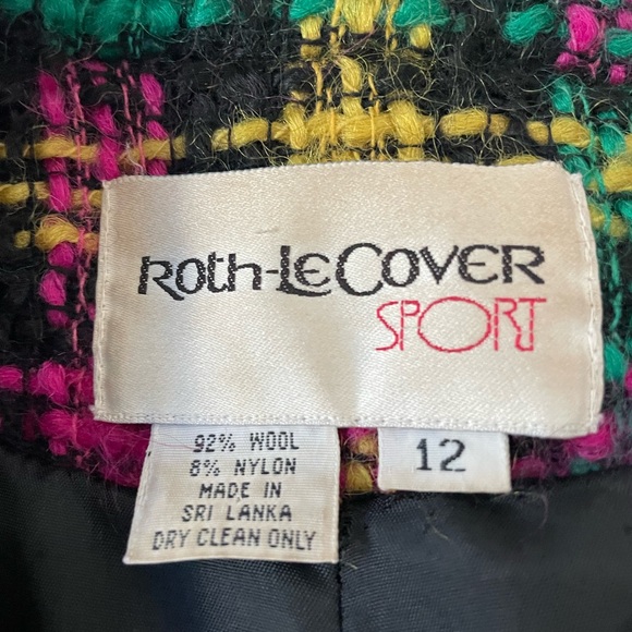 Vintage 80’s Roth Le Cover Sport Wool Rainbow Jacket Size 12 - Picture 10 of 10